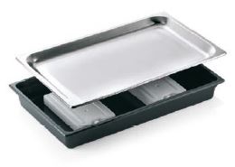 EXPOSITOR REFRIGERADOR 1/1 INOX/PC PRETO